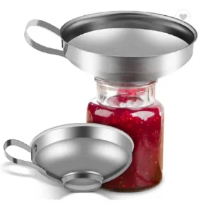 2-Piece Stainless Steel Canning Funnel Set for Mason Jars – Wide Mouth Funnel