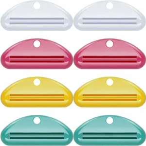 8-Pack Tube Squeezer Set– Toothpaste Roller Dispenser for Bathroom & Kitchen Use